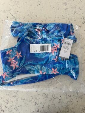 Carter's Blue Floral Two-Piece Girls' Swim Set with Pink Flowers